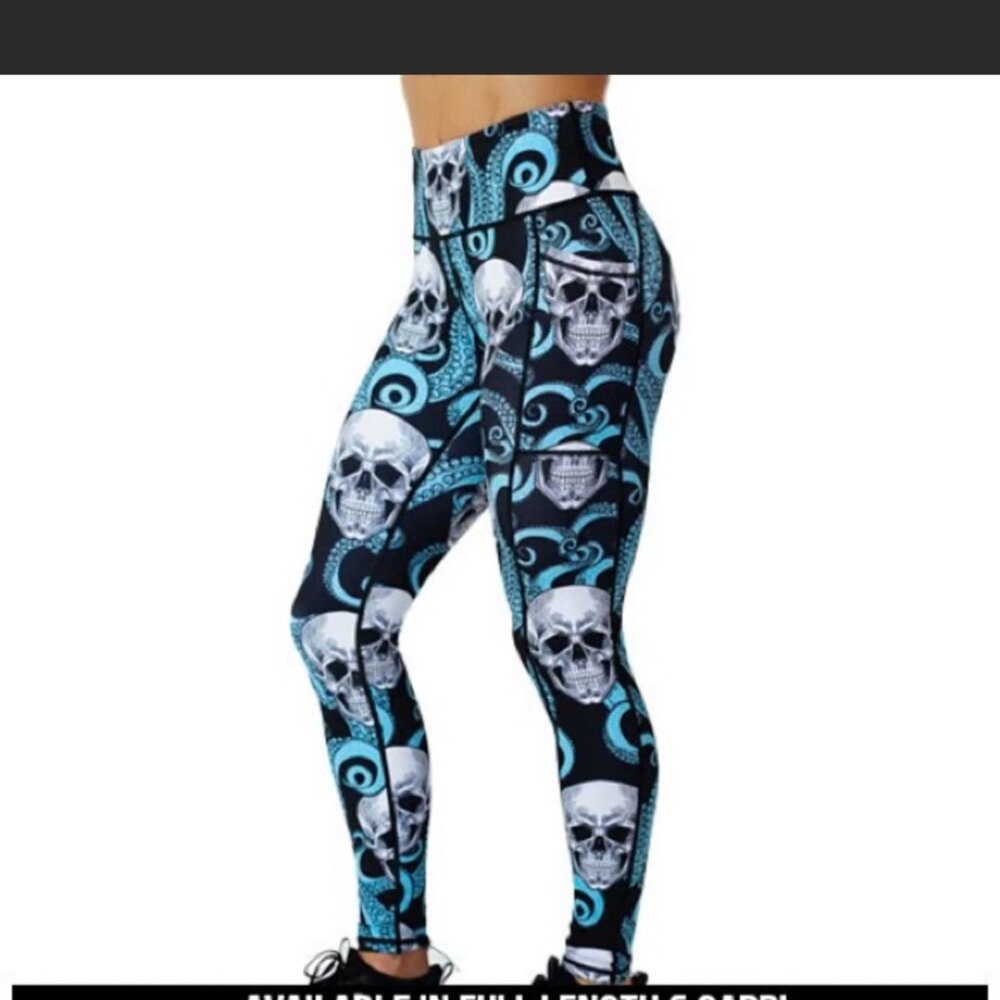 CVG KRAKEN SKULL FULL LENGTH LEGGINGS SZ L